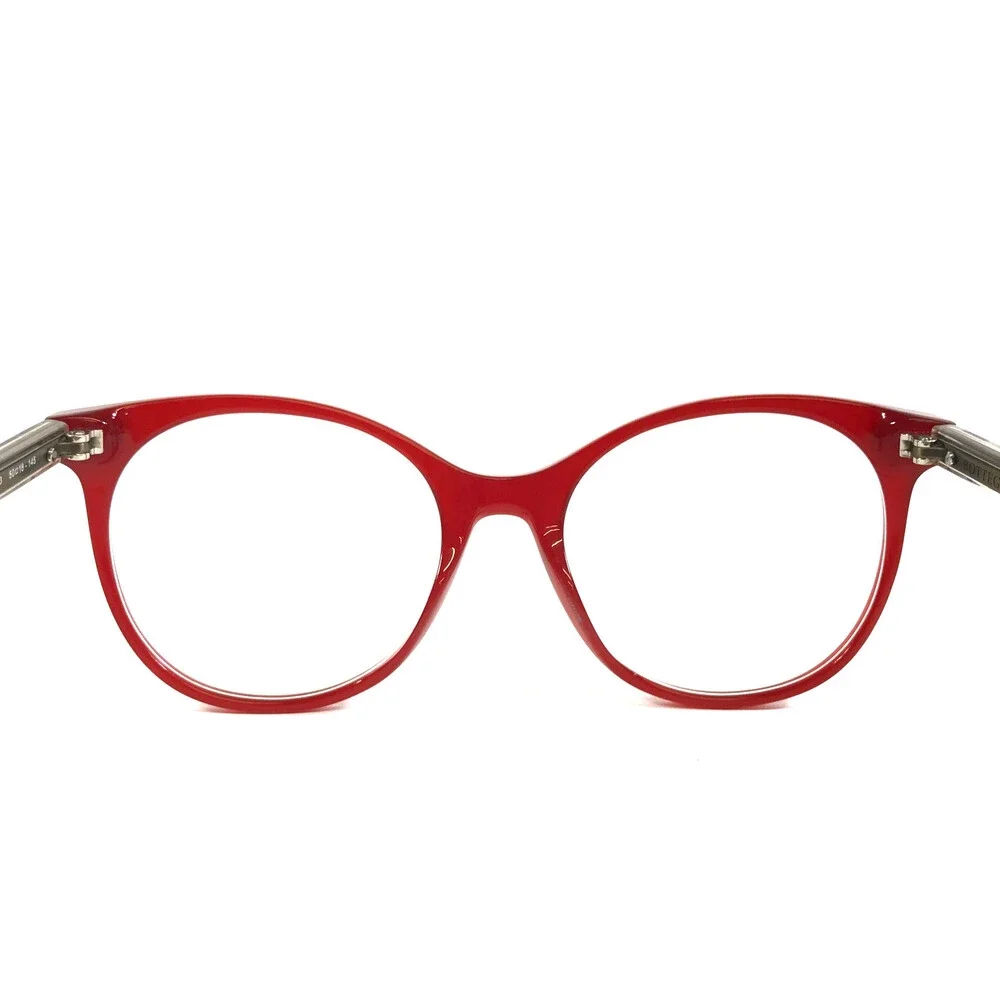 Bottega Veneta Eyeglasses Frames BV0081O 003 Matte Red Pink Gunmetal 50-18-145
